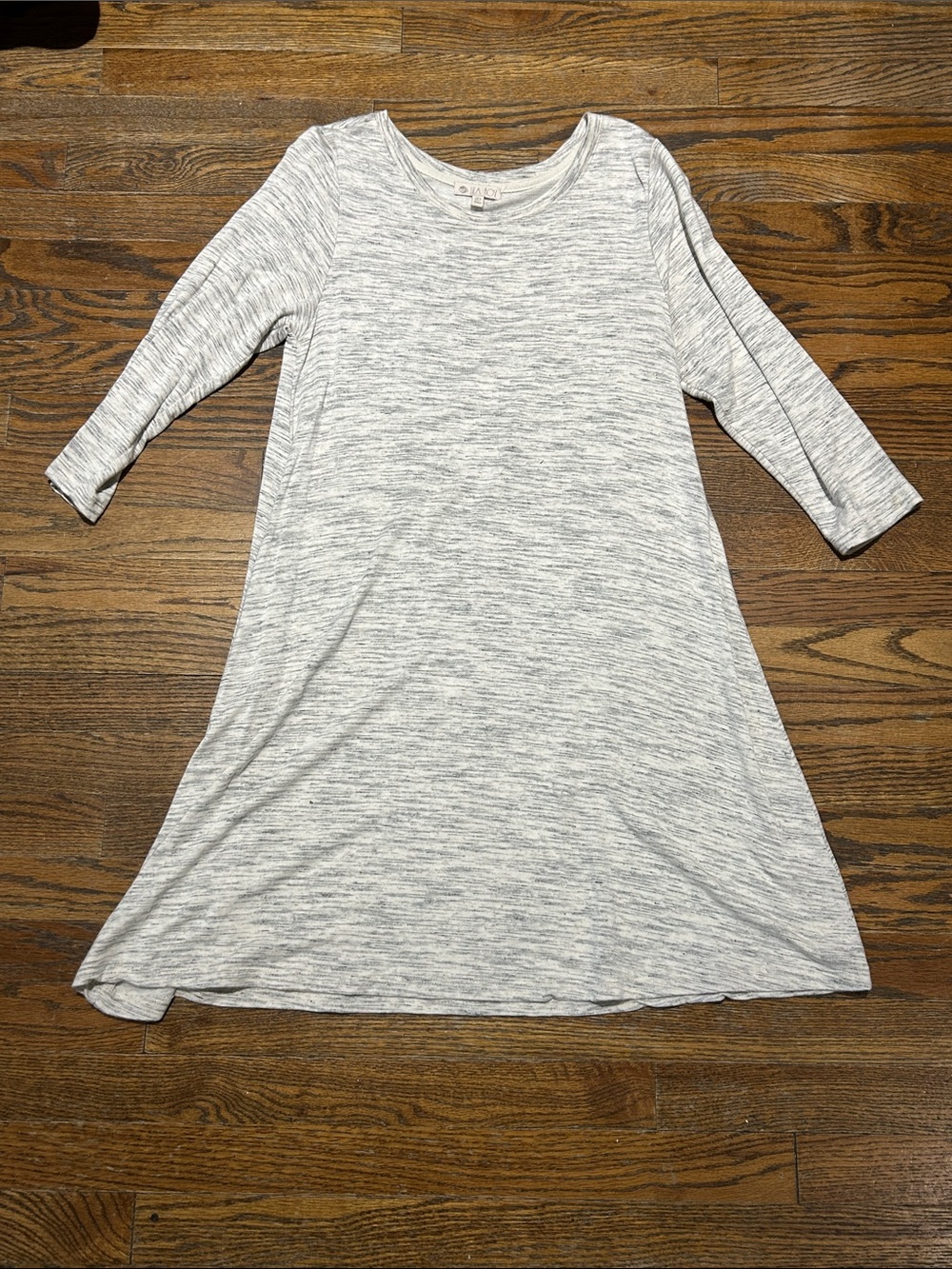 Lila Rose Light Heathered Gray Tunic Dress Super Soft
